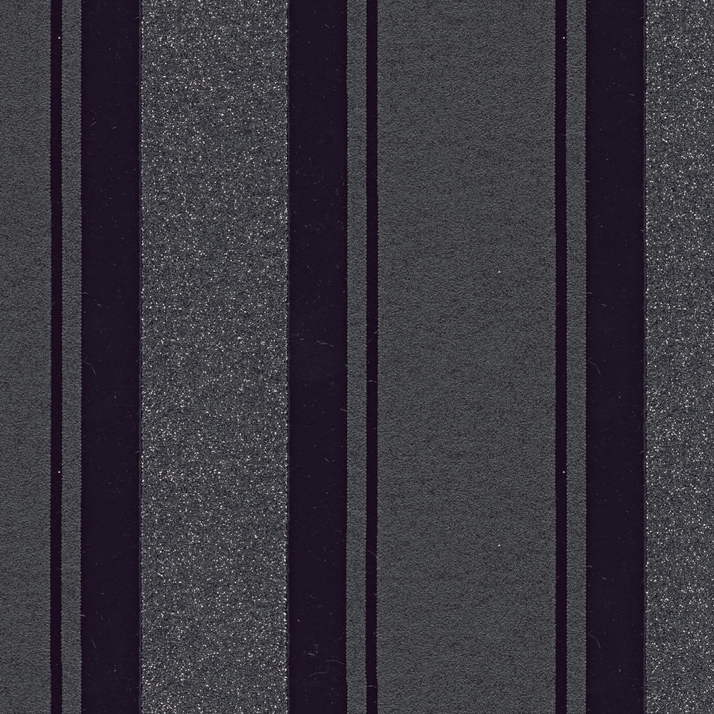             Papel pintado a rayas con efecto brillo - negro
        