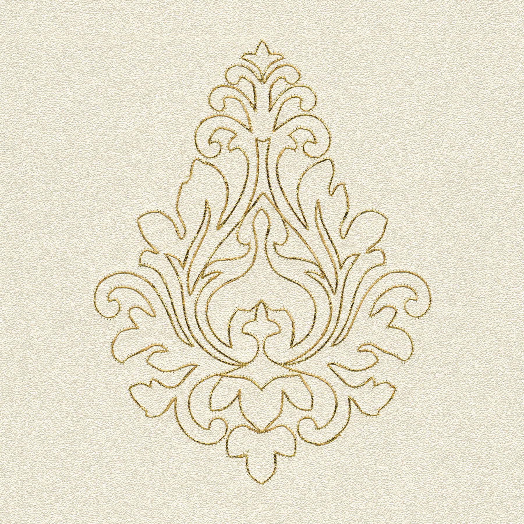             Premium wall panel with ornaments and strong structure - cream, gold
        