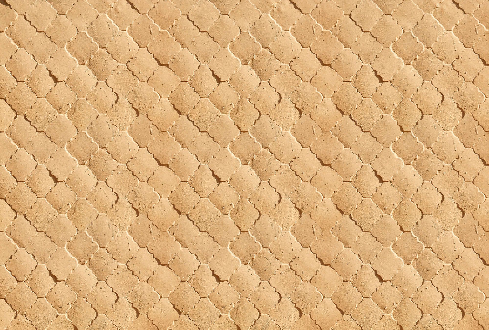             Photo wallpaper »siena« - Mediterranean tile pattern in sand colours - Smooth, slightly shiny premium non-woven fabric
        