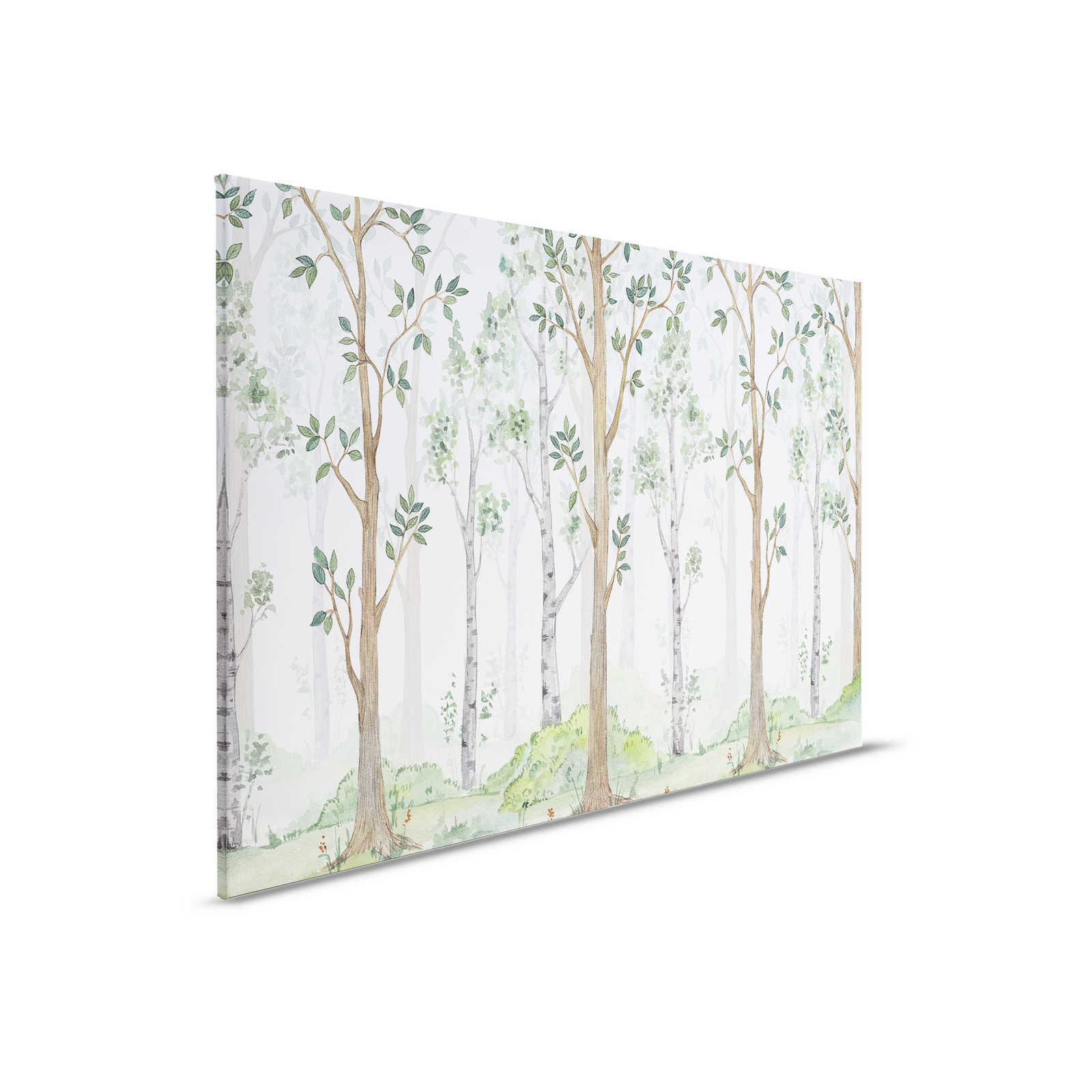         Canvas painting with painted forest for children's room - 0.90 m x 0.60 m
    
