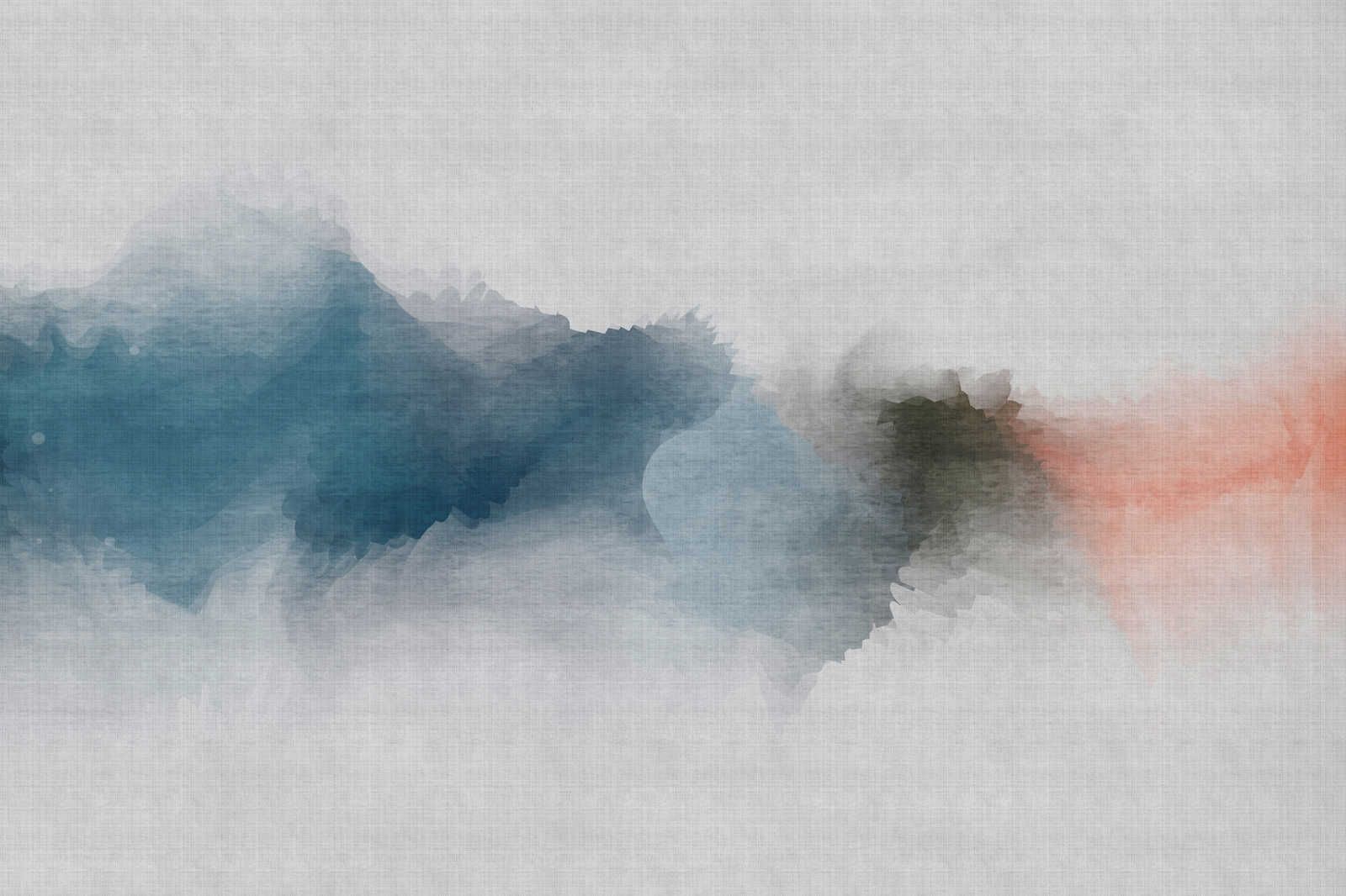             Daydream 1 - Minimalist watercolour style canvas print - natural linen look - 1.20 m x 0.80 m
        
