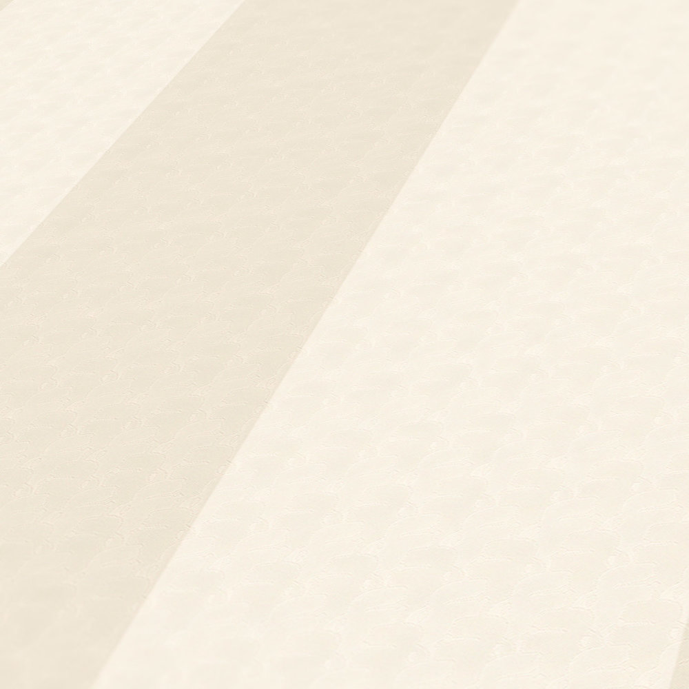             Papier peint Karl LAGERFELD rayures profil motif - crème
        