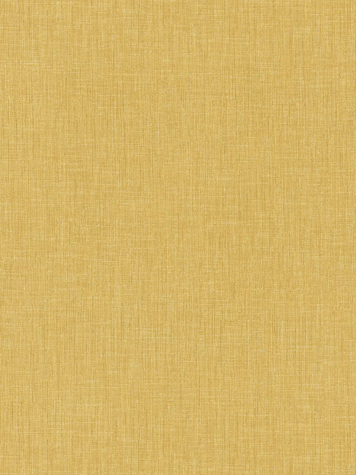 Plain wallpaper with textile structure - yellow
