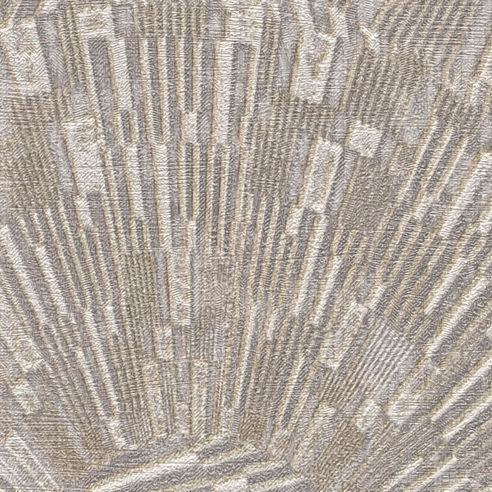             Vliesbehang metallic patroon in retro stijl - beige, bruin
        