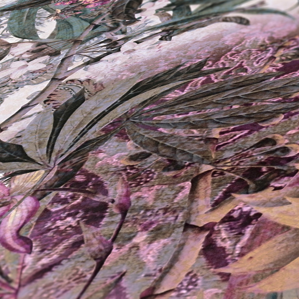             papier peint à motifs fleurs design - multicolore
        