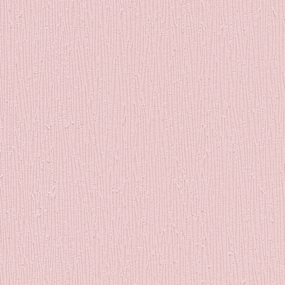             Papier peint intissé rose bébé avec motif uni texturé - rose
        