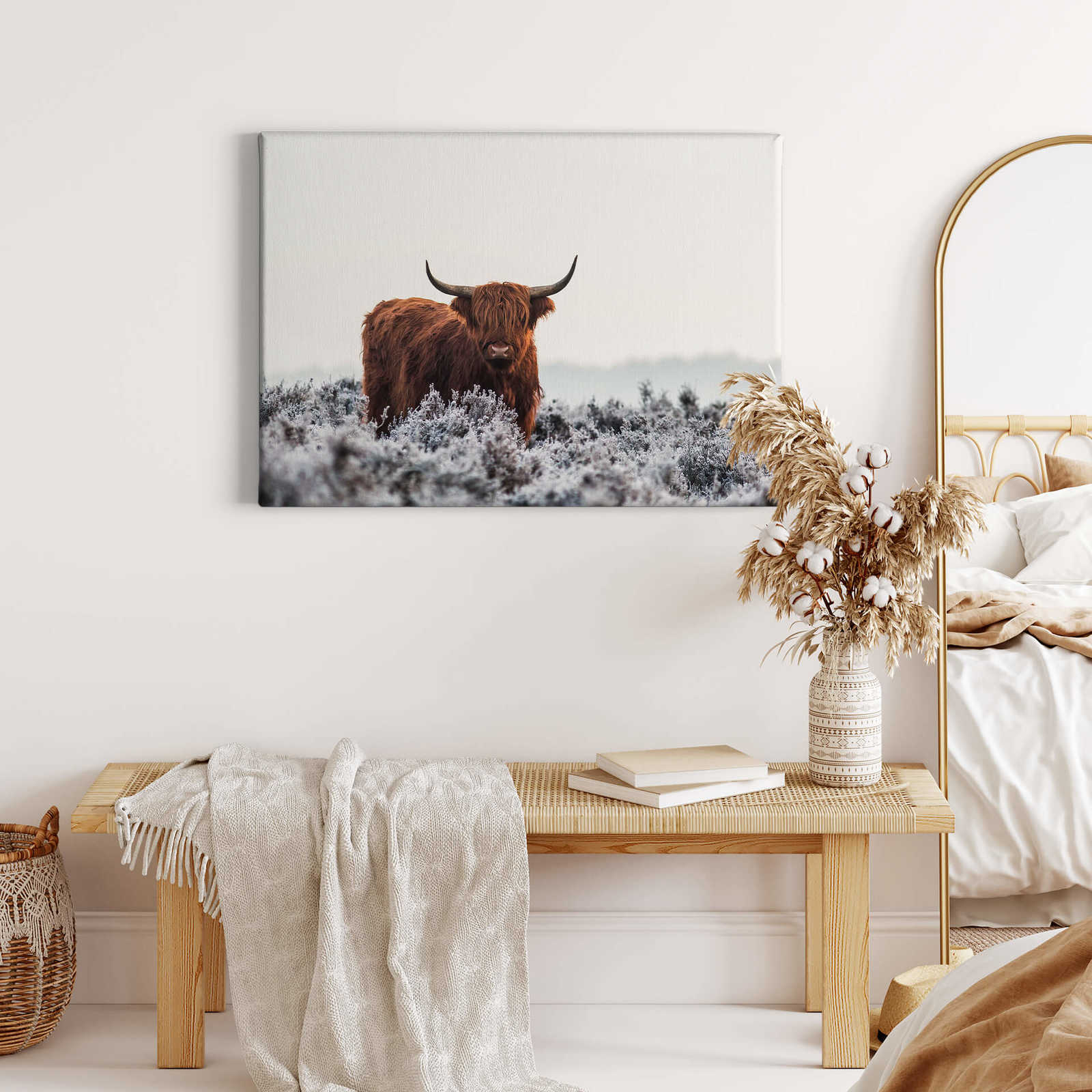             Canvas schilderij Highland Cattle, van den Helm foto - 0,70 m x 0,50 m
        