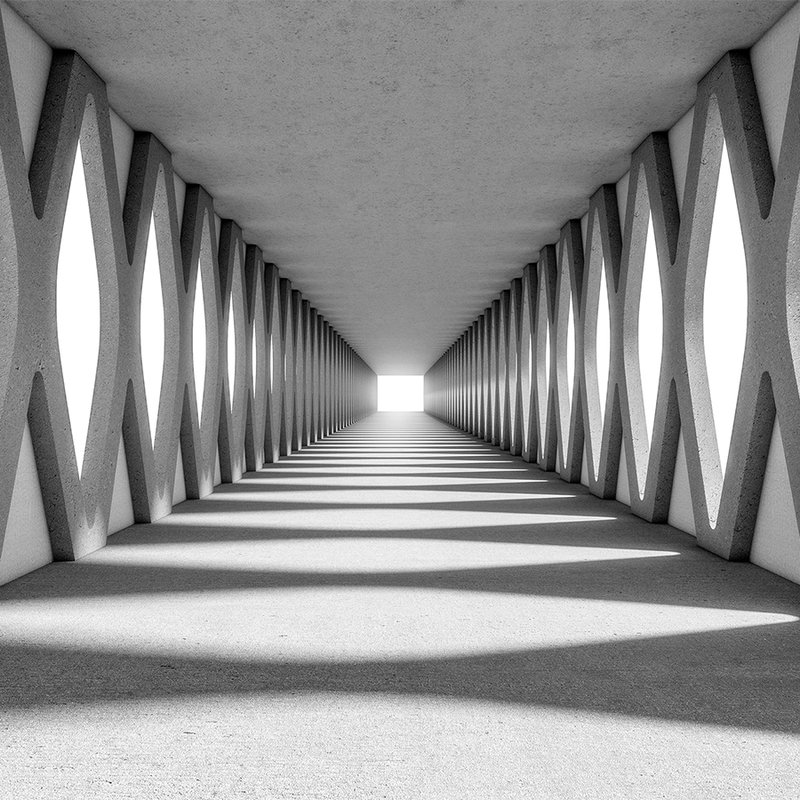         Concrete aisle with 3D look - Grey, White
    