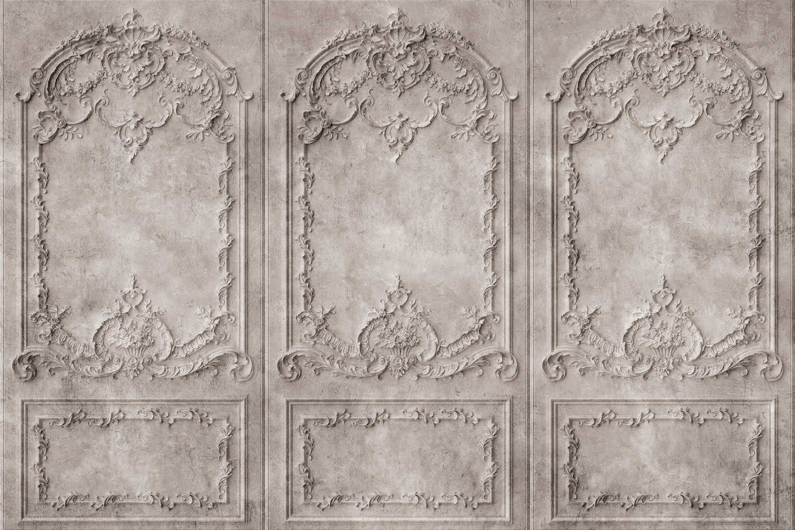             Versailles 1 - Toile Gris-Brun Panneaux en bois de style baroque - 0,90 m x 0,60 m
        