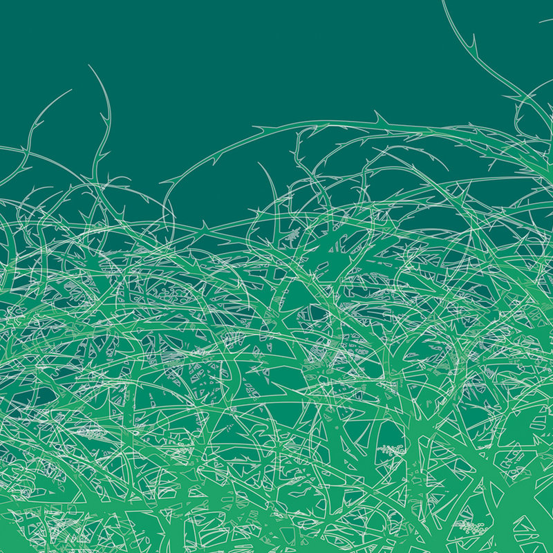 Thorns Behang voor Jeugdkamer - Groen, Wit
