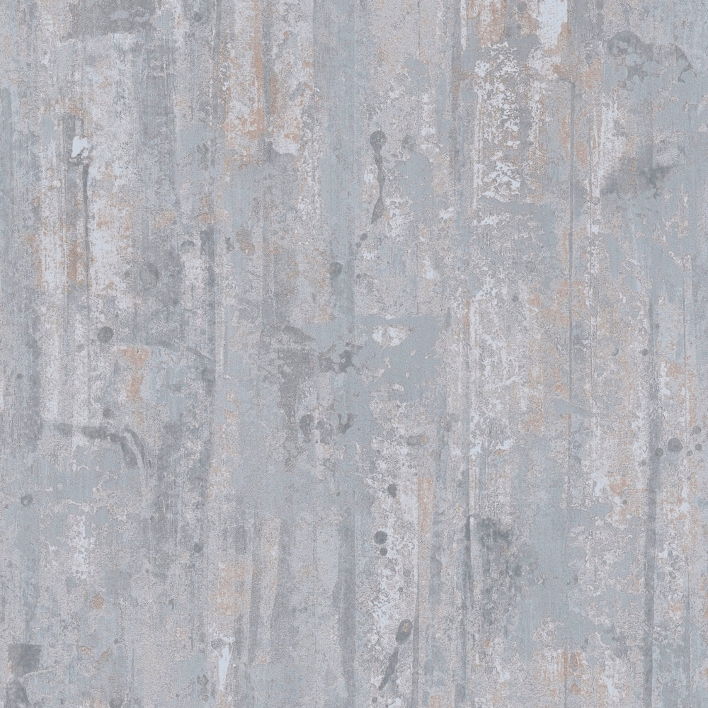             Ethno wallpaper with textured pattern in wood look - grey
        