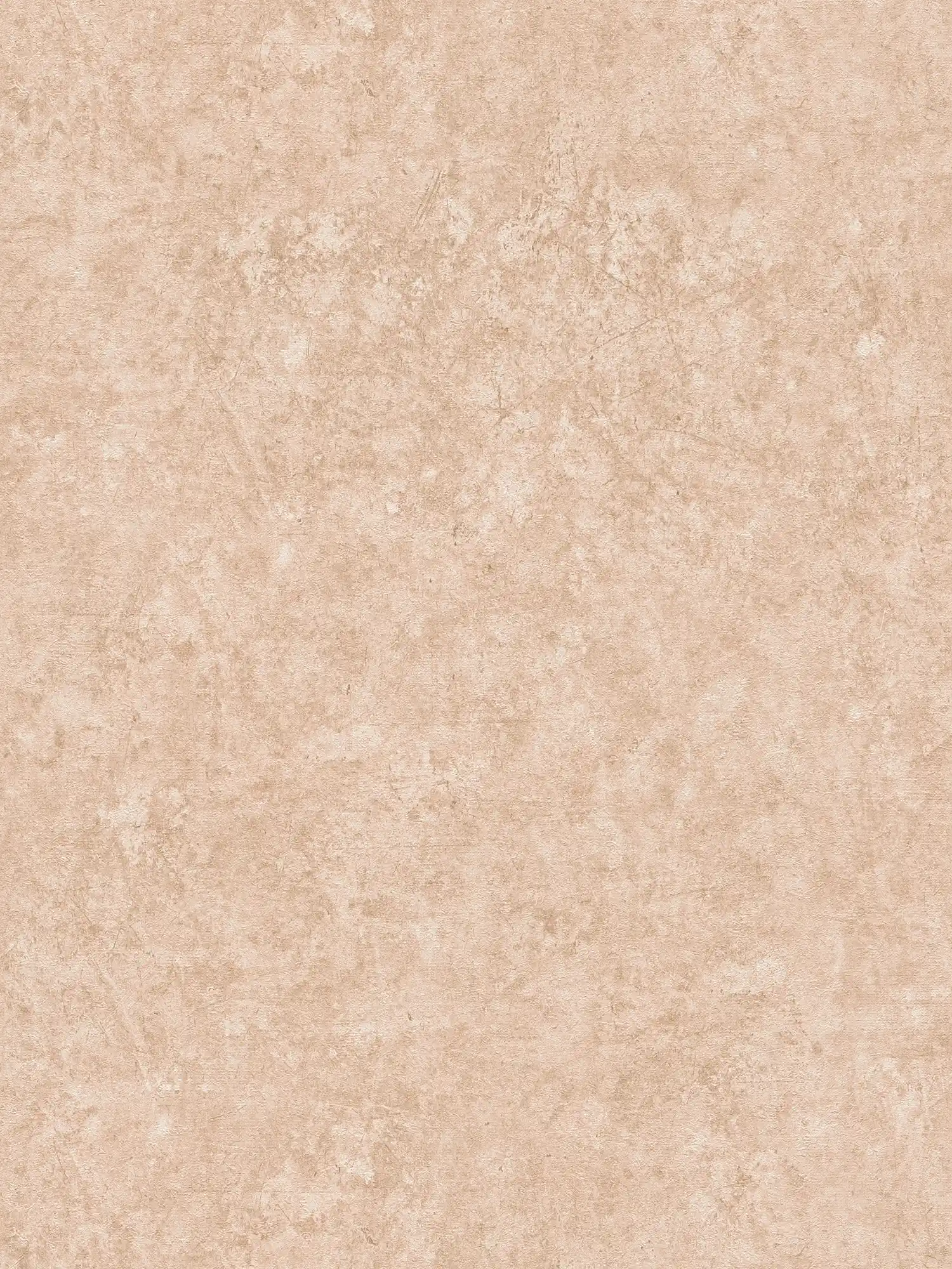 Non-woven wallpaper plain with textured pattern - light brown, beige
