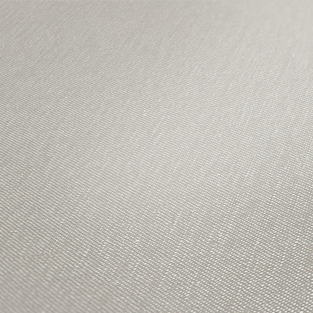             Papel pintado de aspecto de lino de color beige con un patrón de estructura textil
        