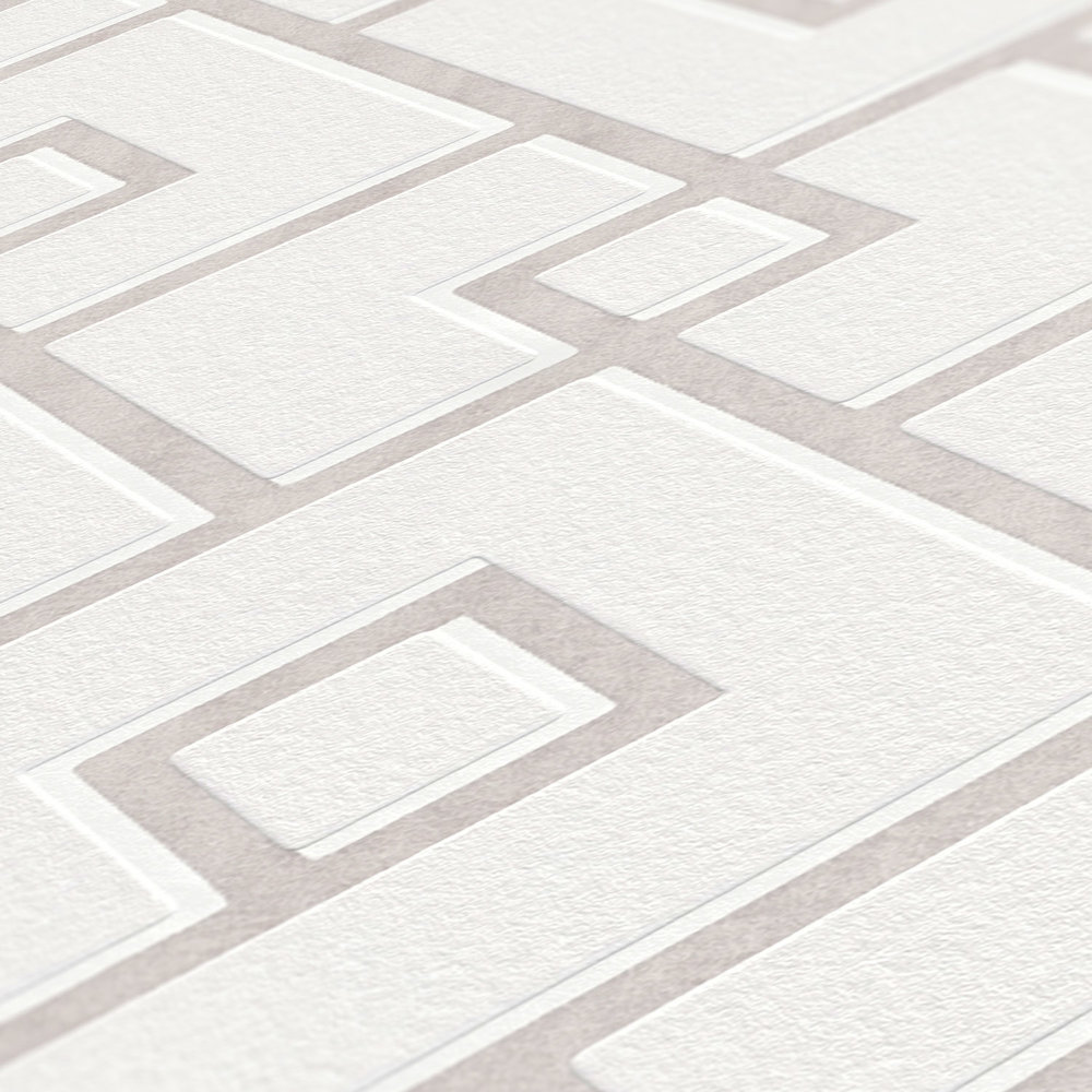             Papel pintado no tejido diseño gráfico con efecto 3D de MICHALSKY - crema, blanco
        