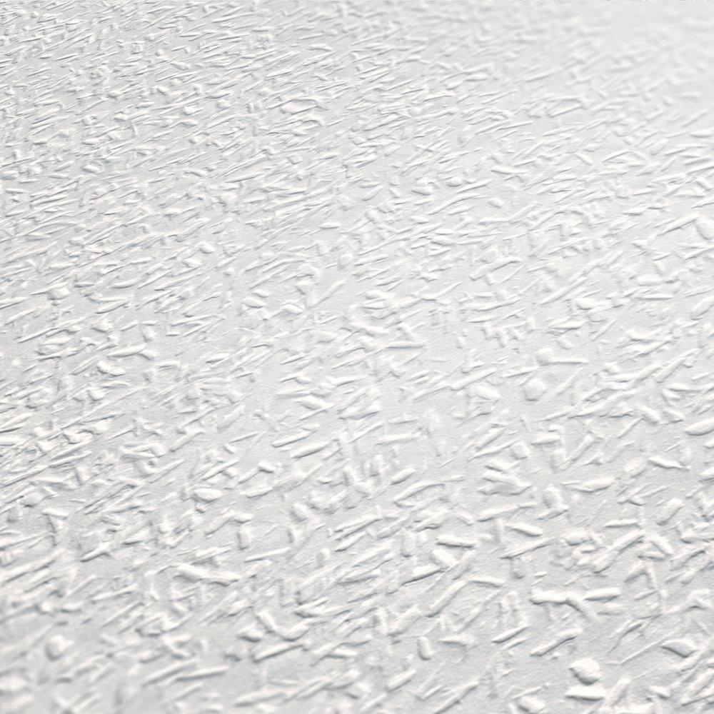             Papel pintado no tejido con aspecto de viruta de madera - pintable, blanco
        