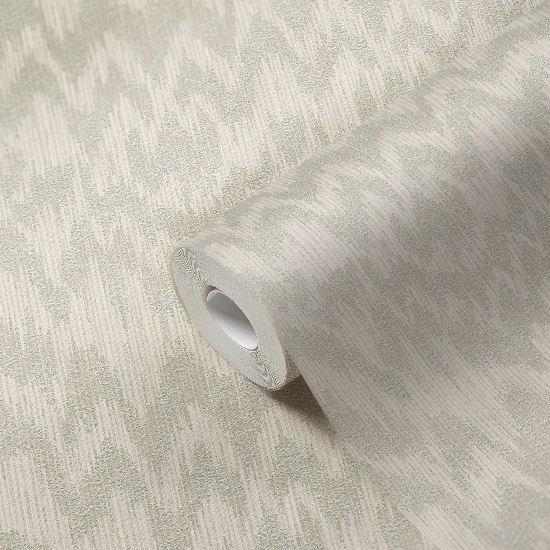             behang ikat patroon met textuureffect - beige, metallic
        