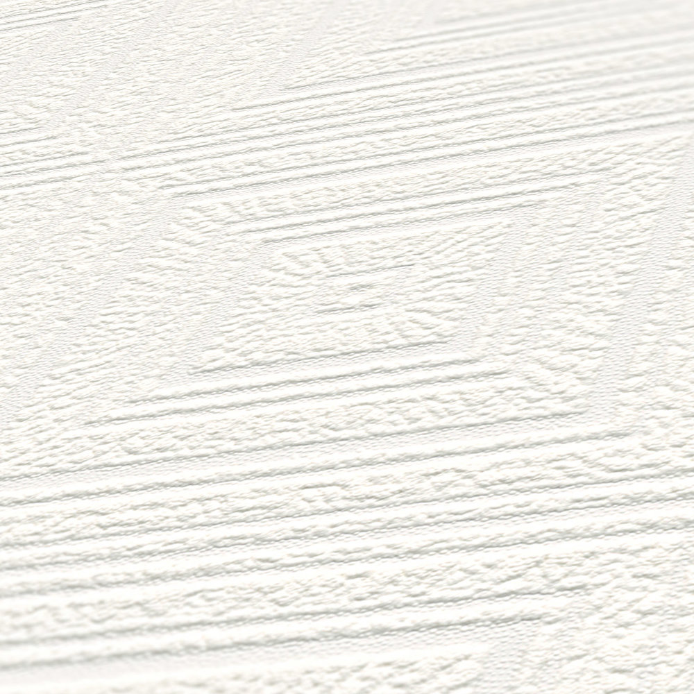             papier peint en papier décor Cassettes Effet structuré & aspect crépi - Blanc
        