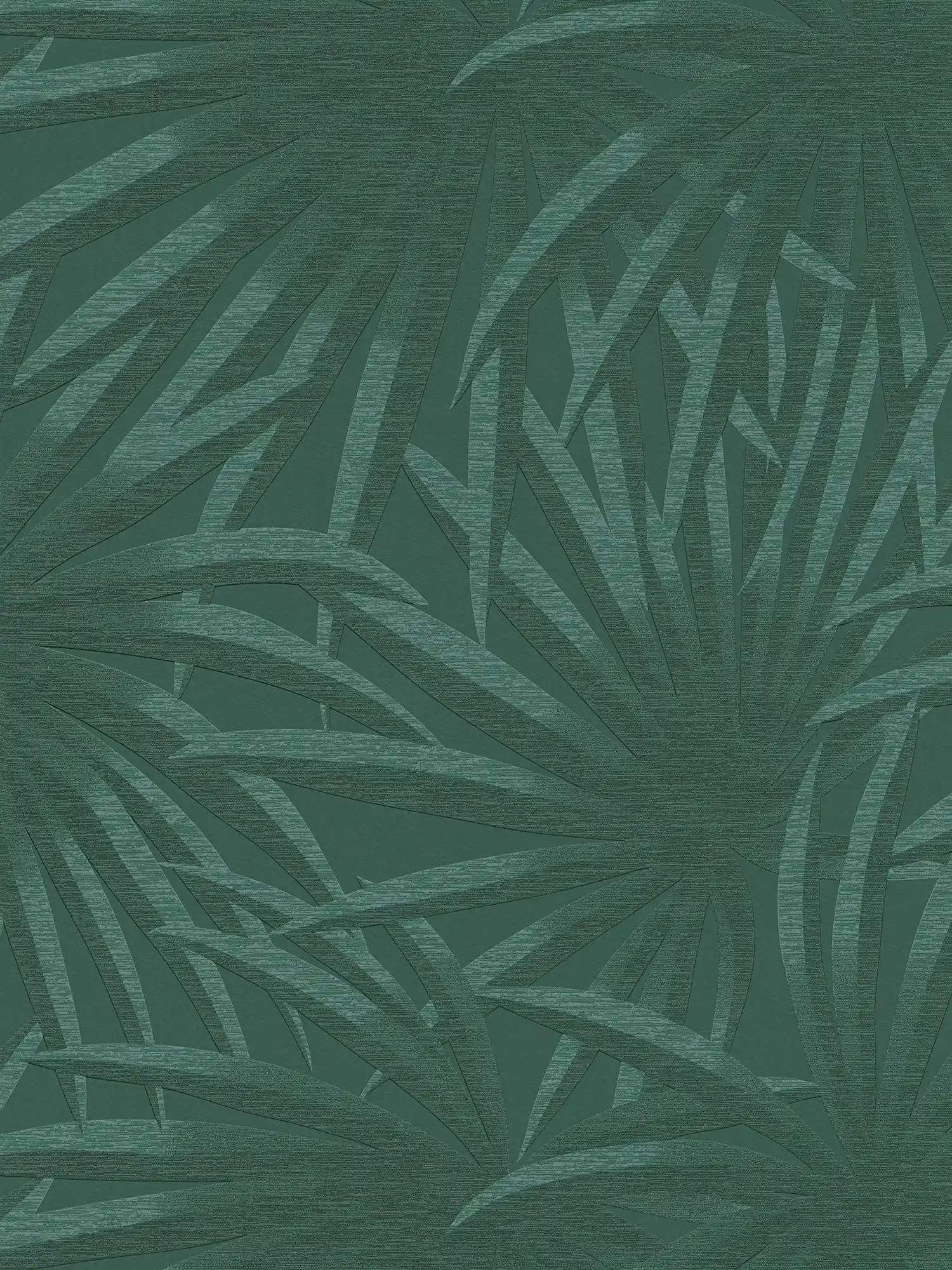 Non-woven wallpaper with jungle pattern - green
