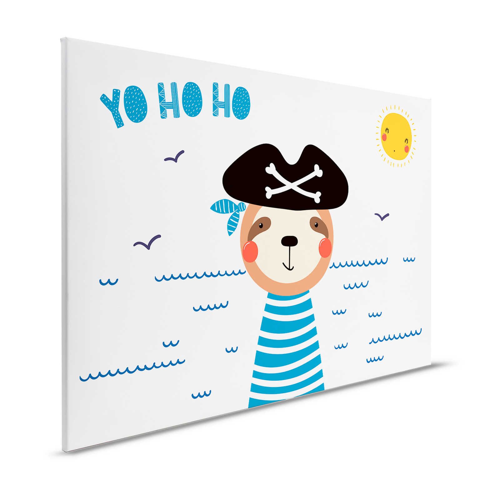 Canvas for children's room with bear pirate - 120 cm x 80 cm
