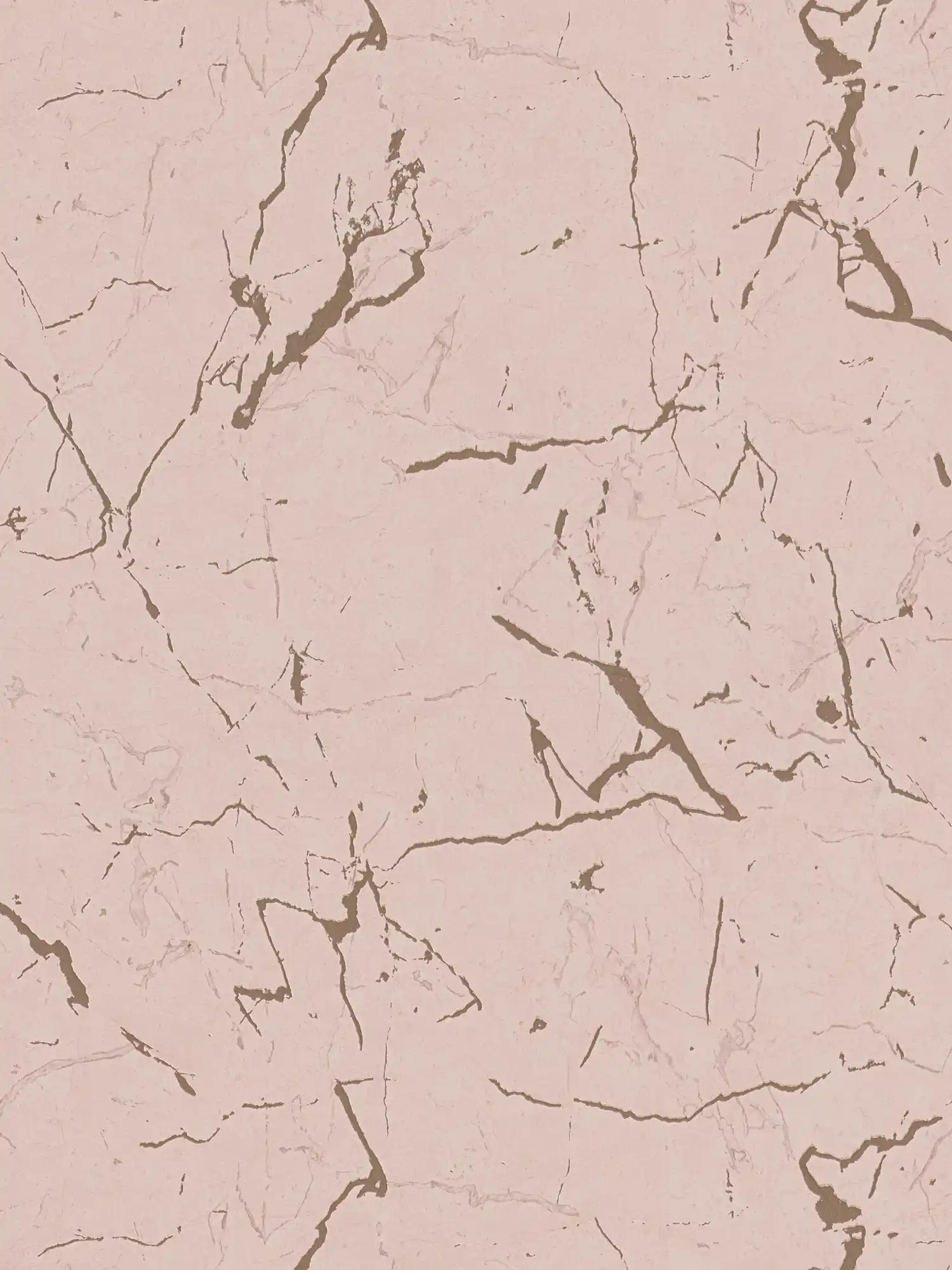 Papel pintado de mármol rosa con acentos dorados - Metálico, Rosa
