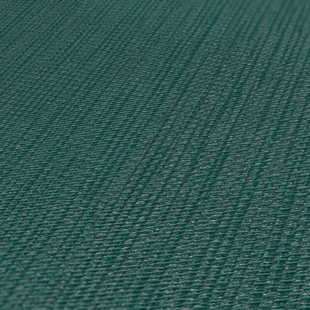             papier peint en papier intissé uni aspect textile - vert, vert foncé
        