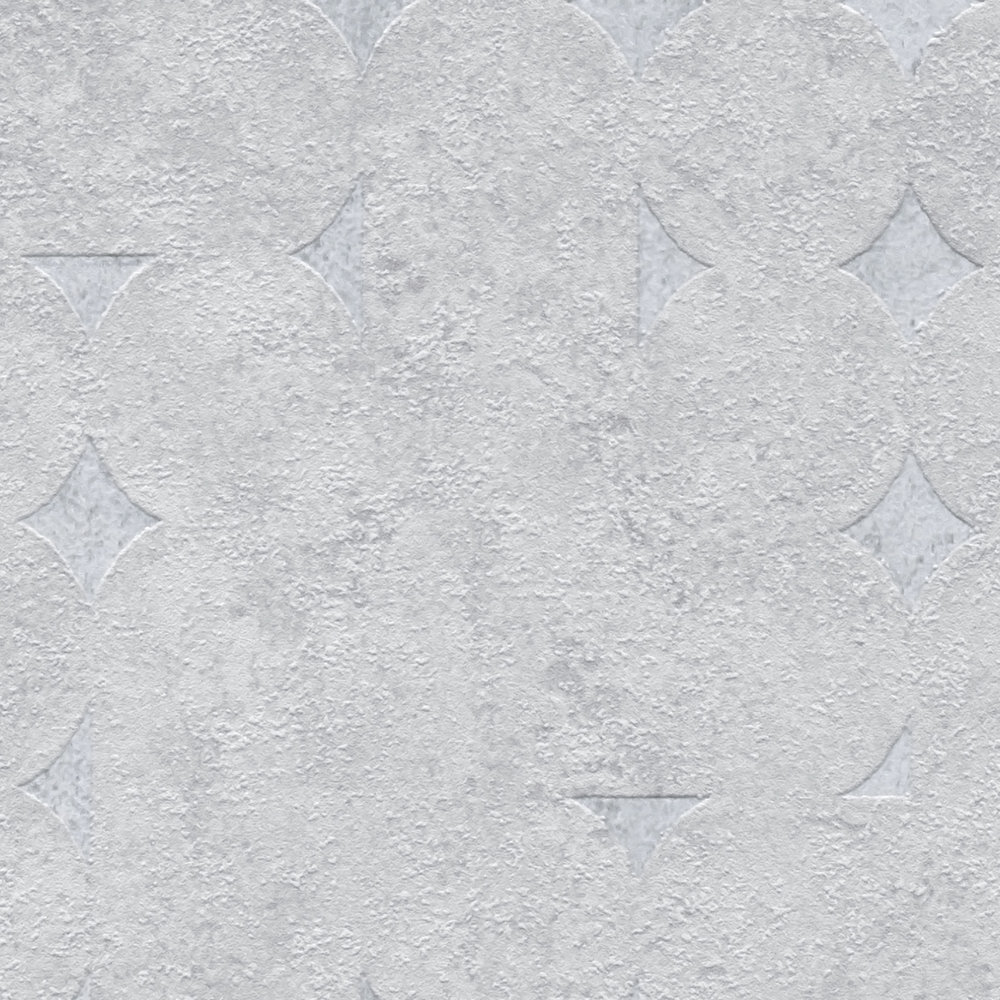             papier peint en papier intissé avec formes géométriques et accents brillants - gris clair, argenté
        