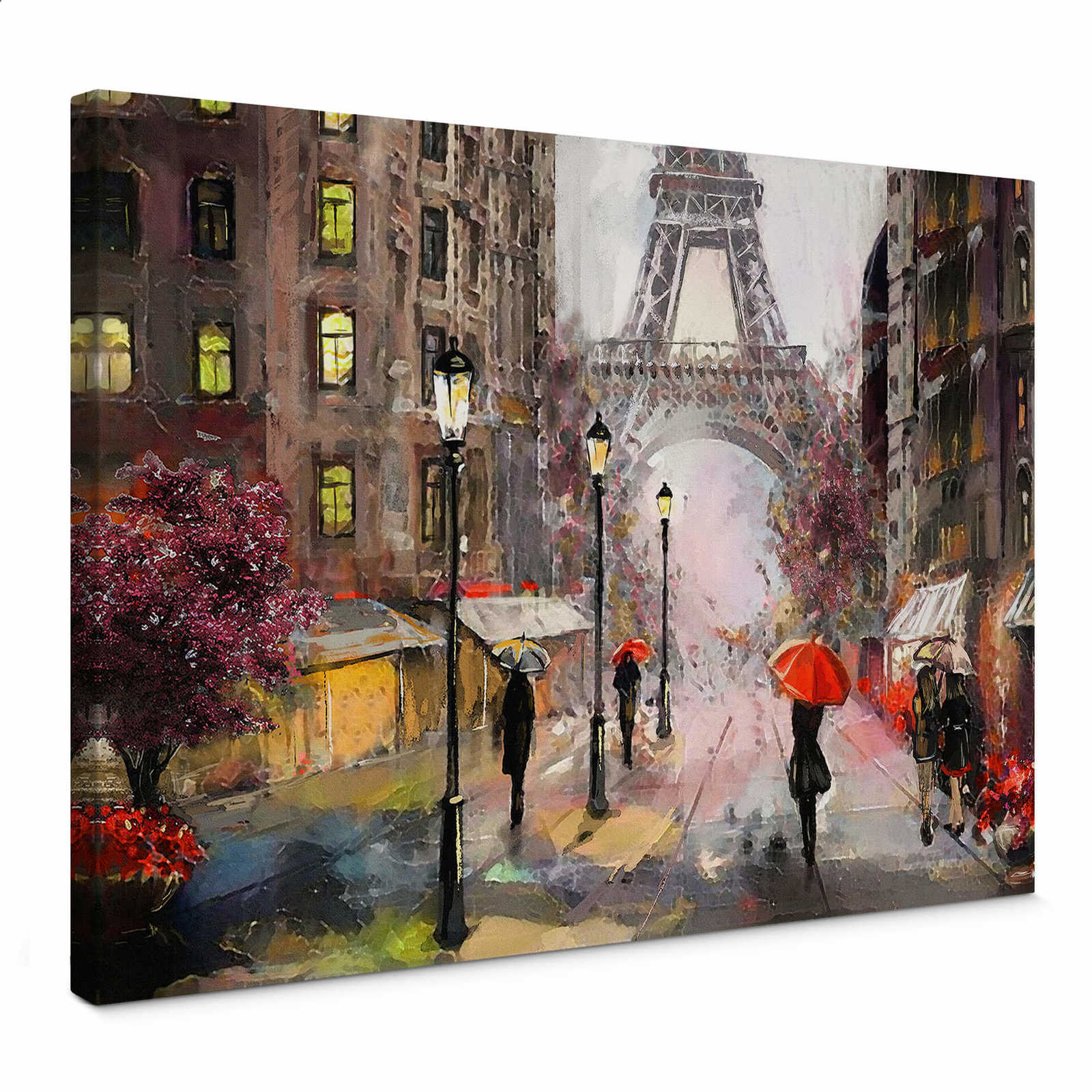         Canvas print Paris in print style, painting style
    