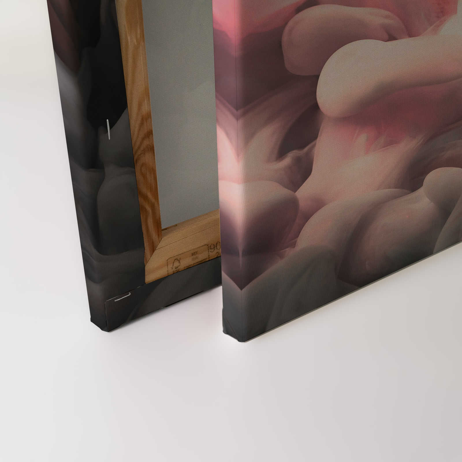             Gekleurd Rook Canvas | Roze, Grijs, Wit - 0.90 m x 0.60 m
        