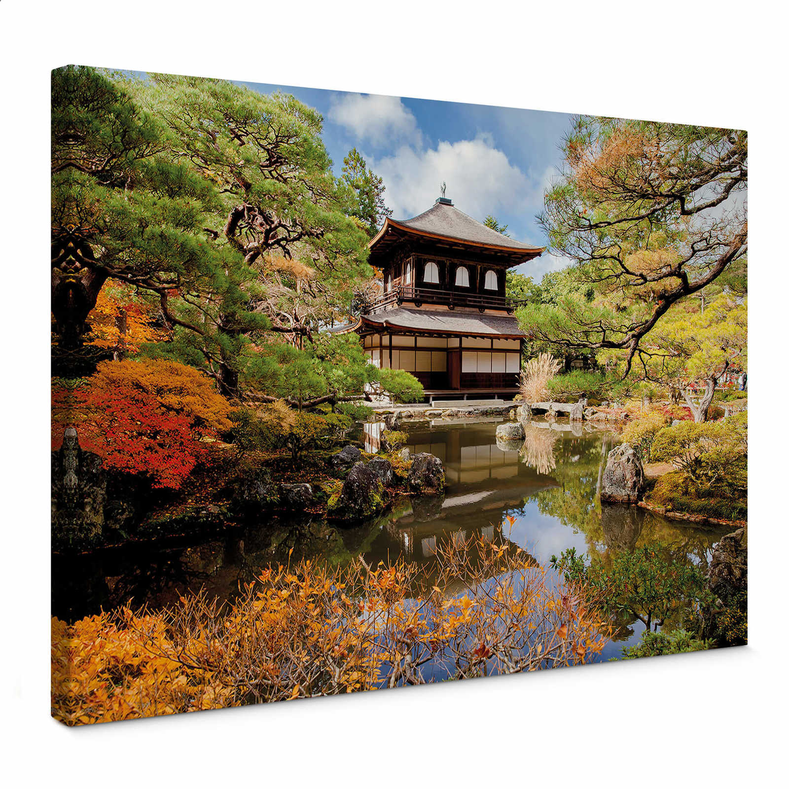         Canvas print Japanese garden with pagoda
    