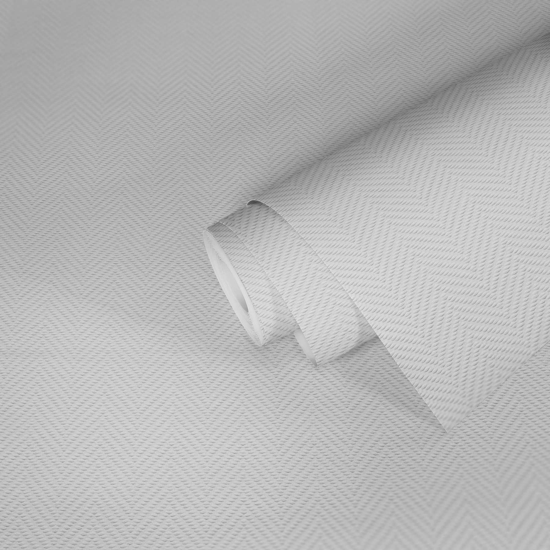             Paper wallpaper white with herringbone structure pattern
        
