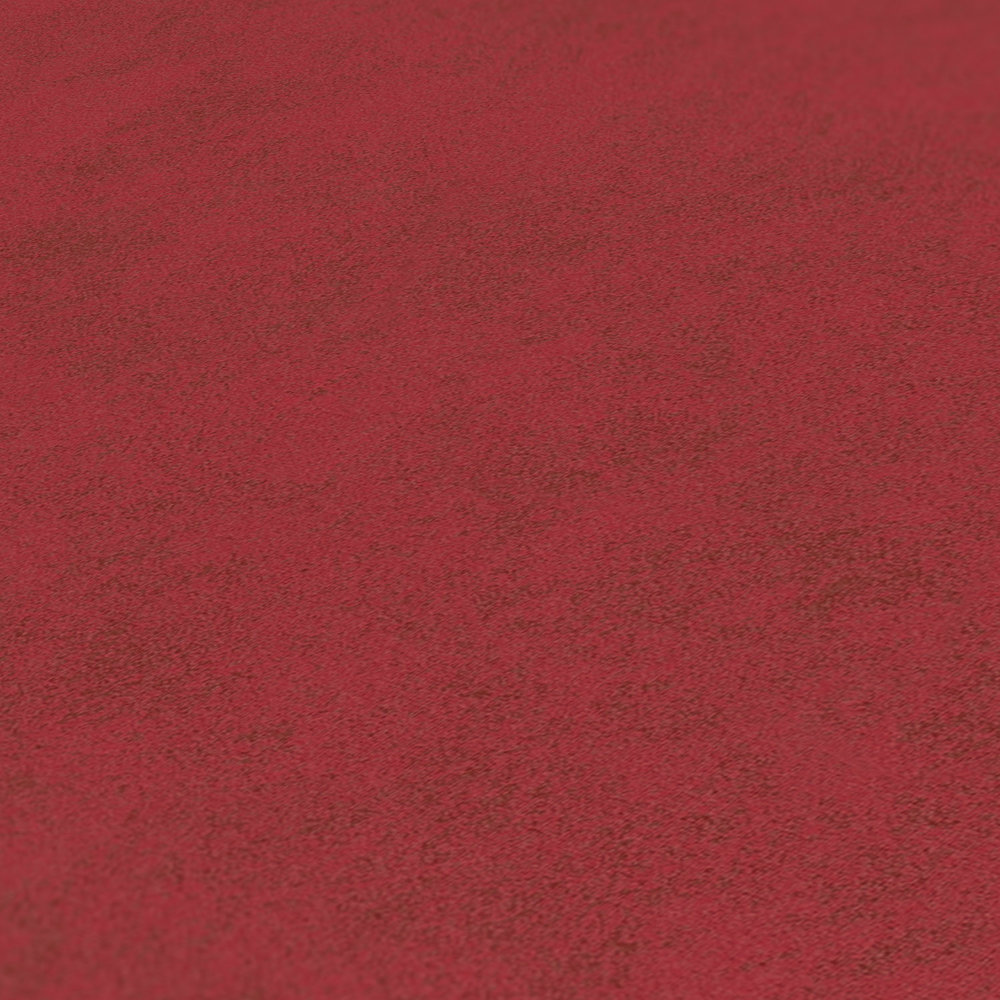             Papier peint intissé uni à structure chinée - rouge
        