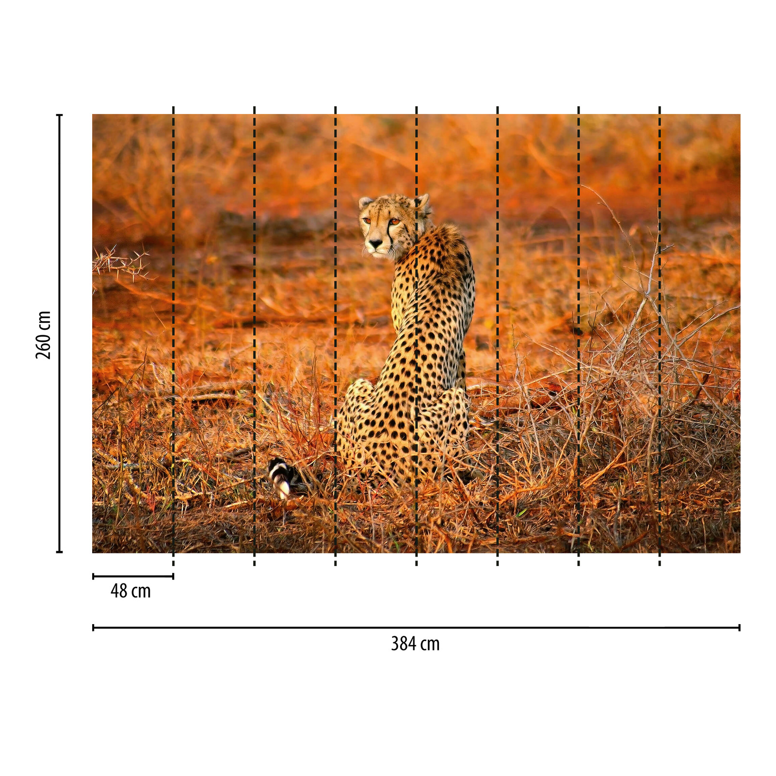             Carta da parati Leopard in Nature - Giallo, arancione, nero
        