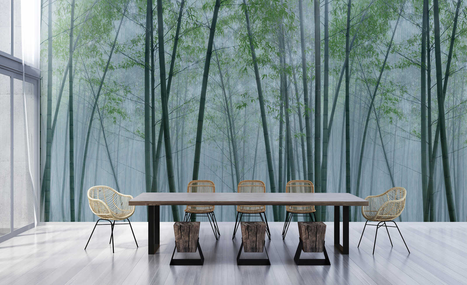             Papel pintado En el bambú 2 - Bosque de bambú al amanecer
        