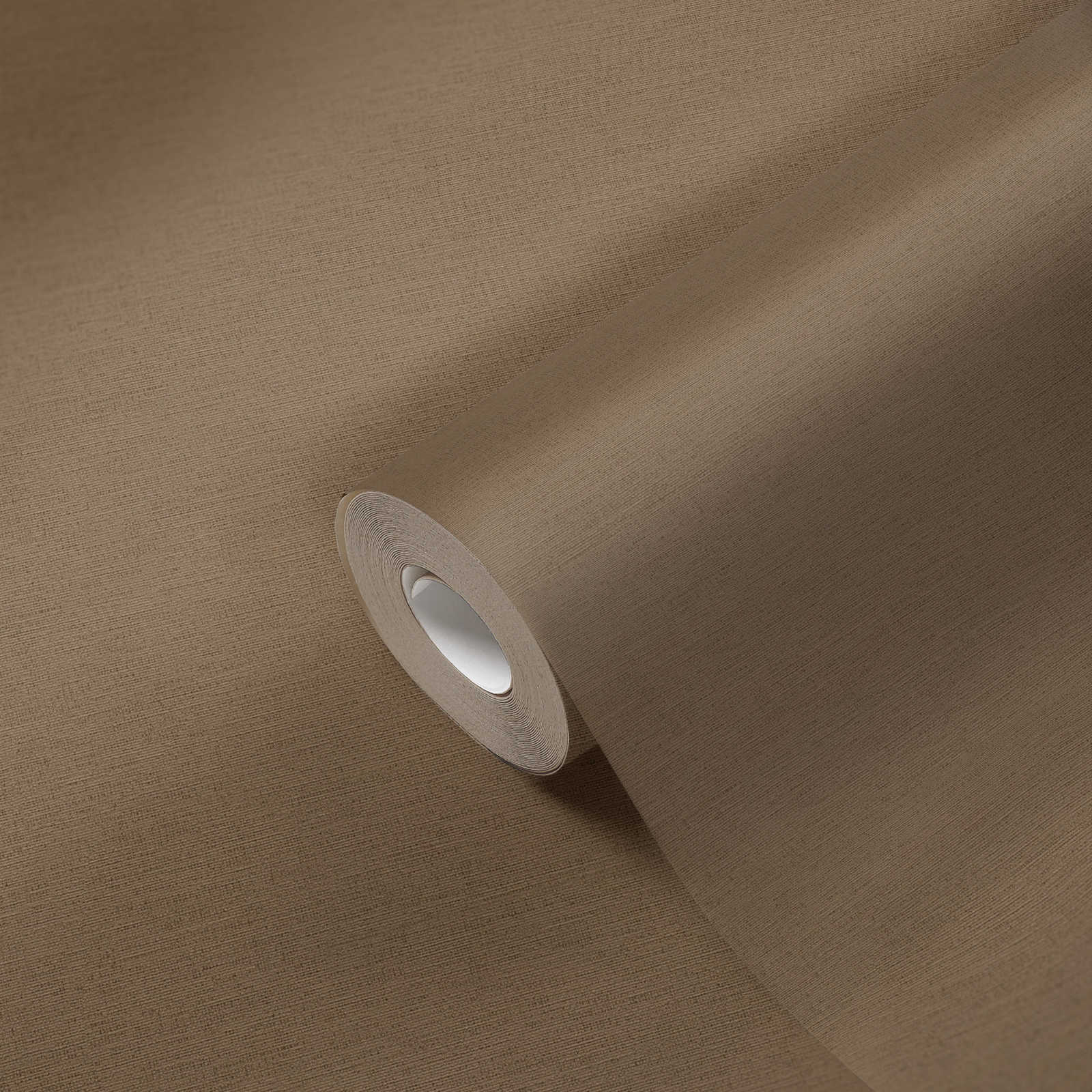             Wallpaper brown linen look & embossed structure in textile look
        