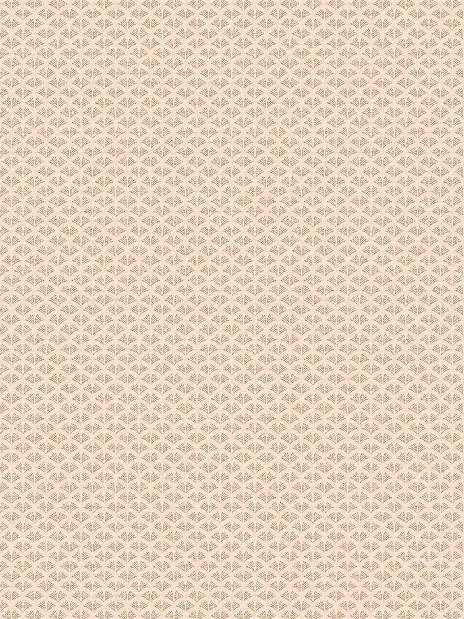 Pattern wallpaper with metallic design & texture effect - cream, metallic, pink
