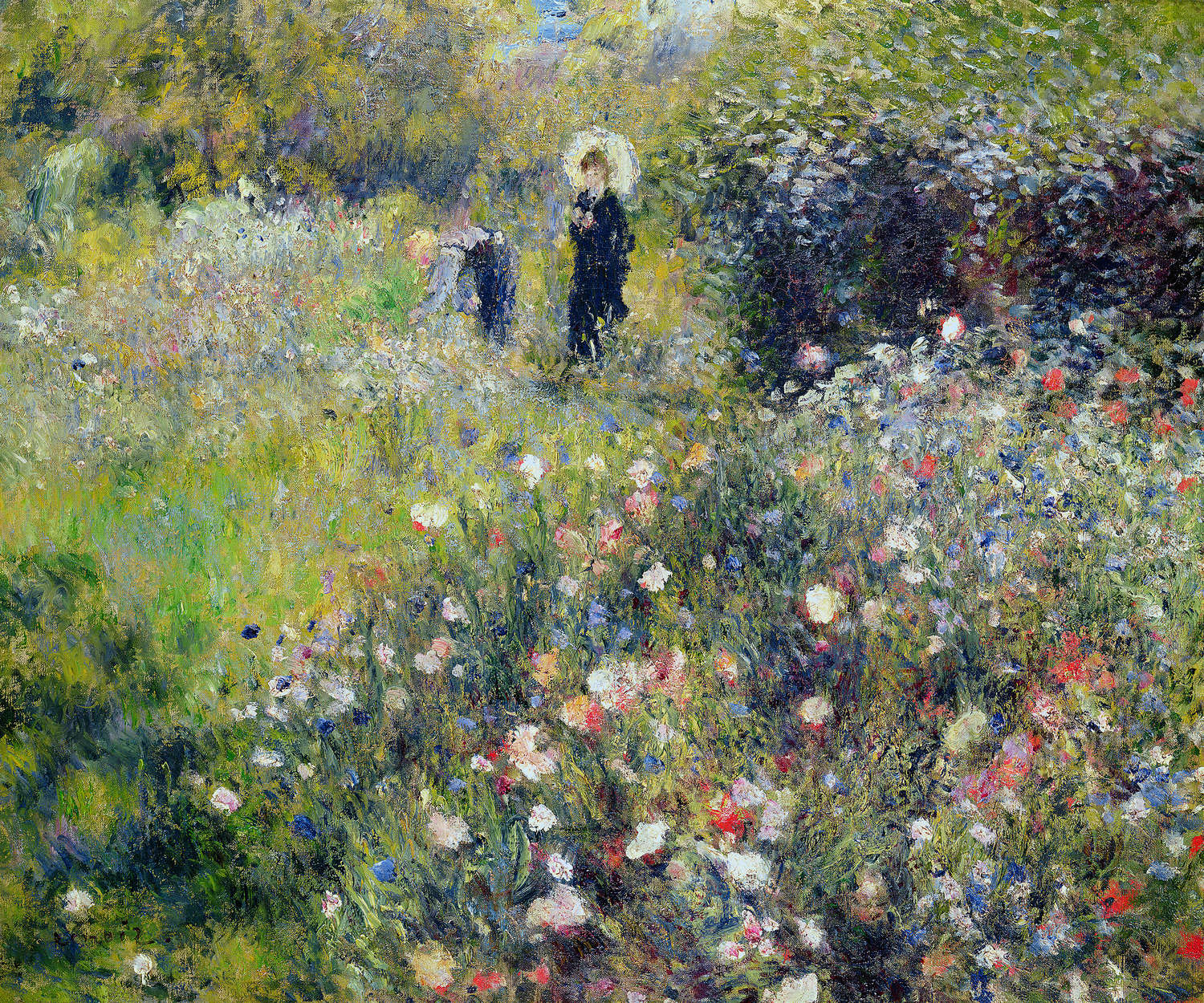             Papier peint "Femme à l'ombrelle dans un jardin" de Pierre Auguste Renoir
        