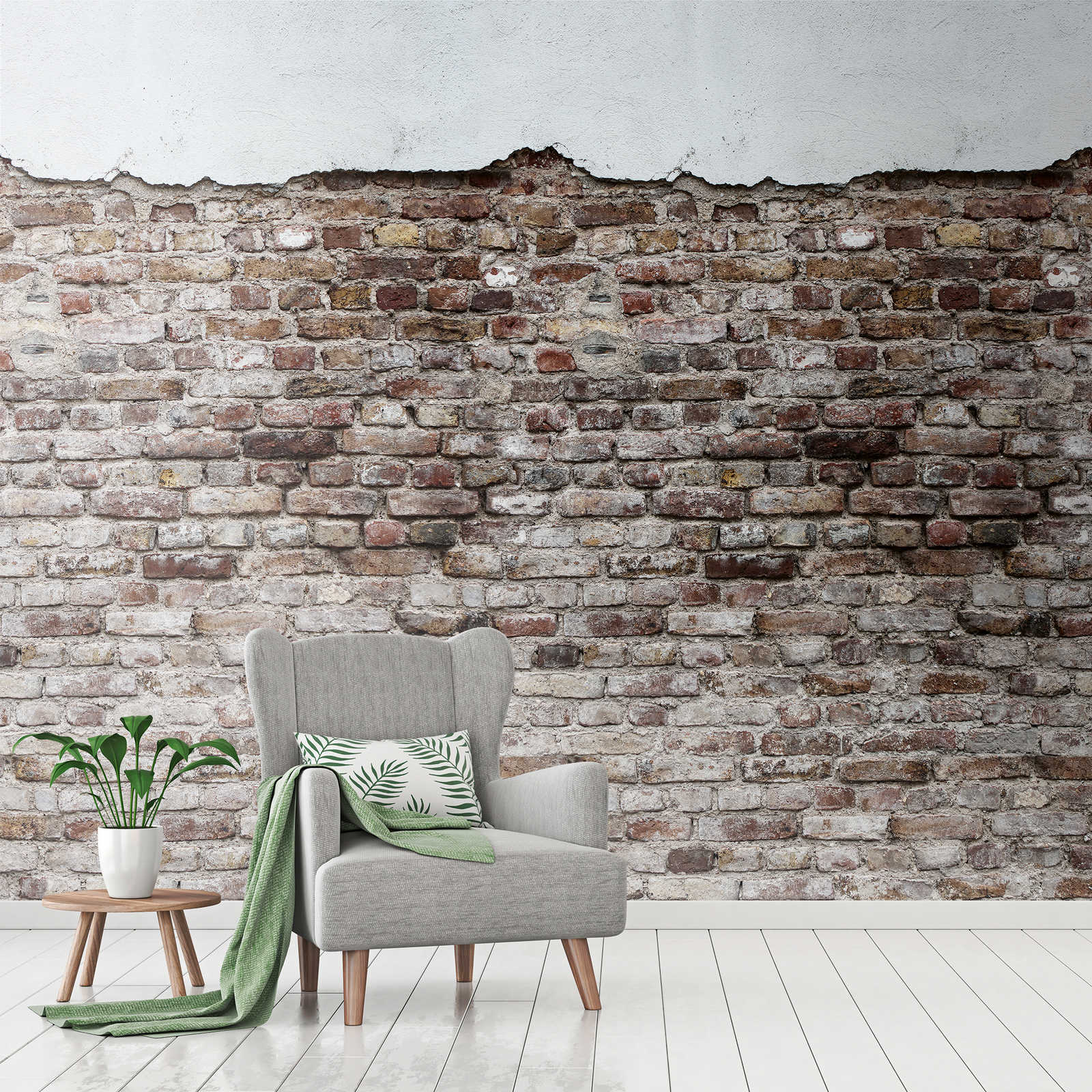 Wallpaper novelty - 3D motif wallpaper stone look design brick & plaster
