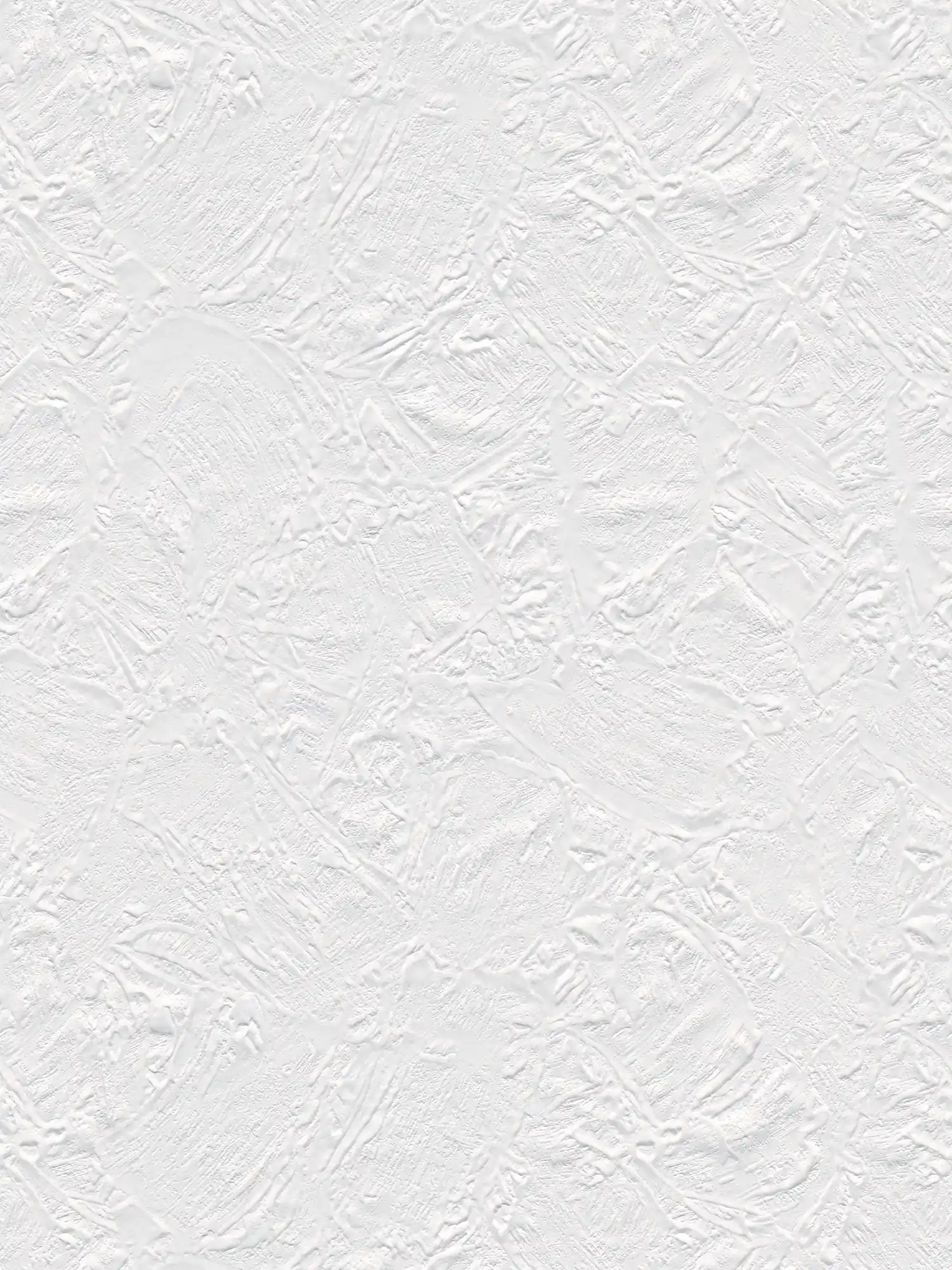 Paintable wallpaper with plaster look - Paintable, White
