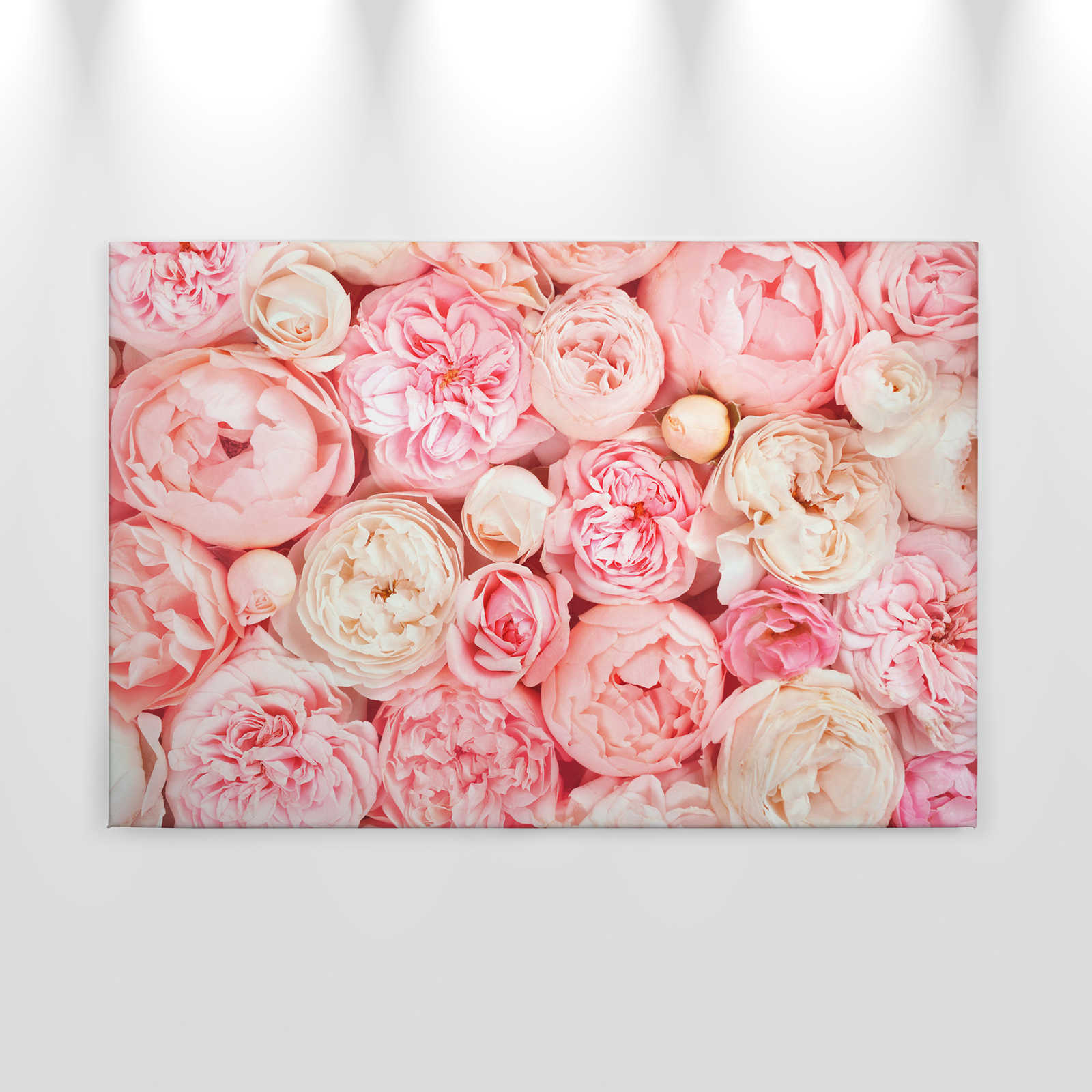             Canvas met rozenmotief - 0,90 m x 0,60 m
        