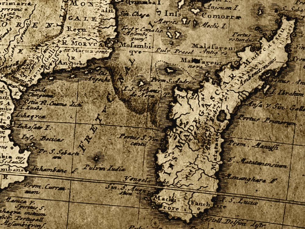             Papier peint panoramique Carte d'Afrique style vintage
        
