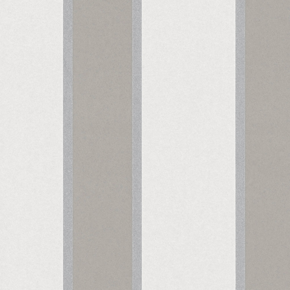             Non-woven wallpaper stripes with matt & metallic effect - beige
        