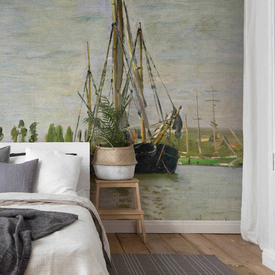 Papier peint panoramique "La Chasse-Marée à l'ancre" de Claude Monet
