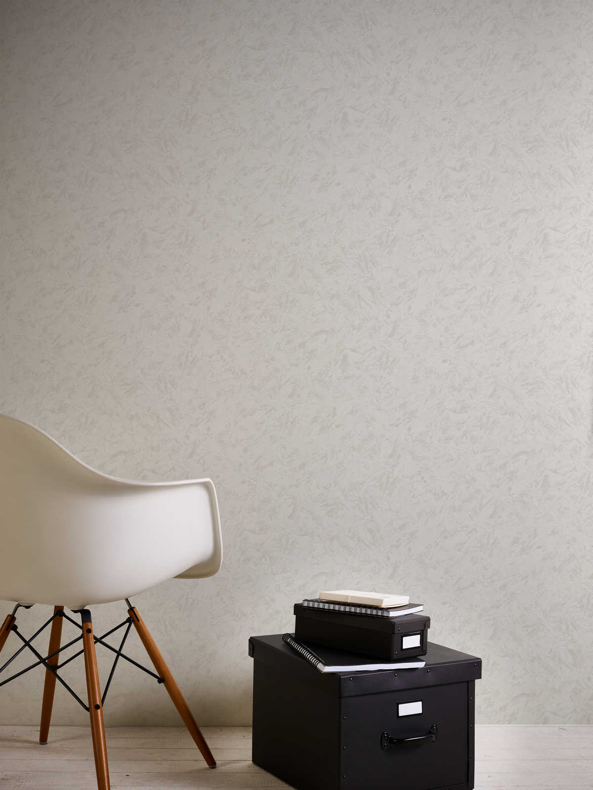             Plain wallpaper with wiped plaster look - beige, cream
        