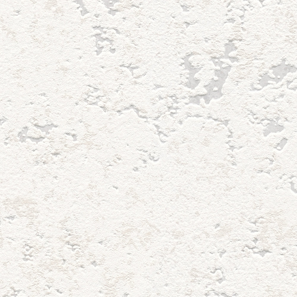             Carta da parati effetto gesso con struttura in schiuma rustica - bianco
        