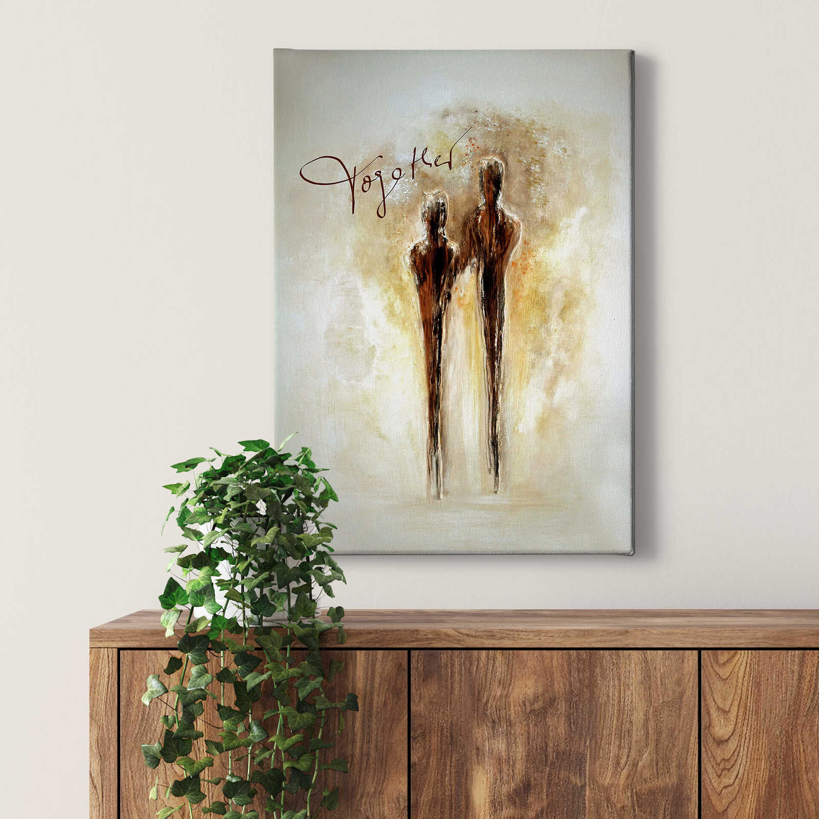             Canvas print art by Tina Melz "Together", portrait format
        