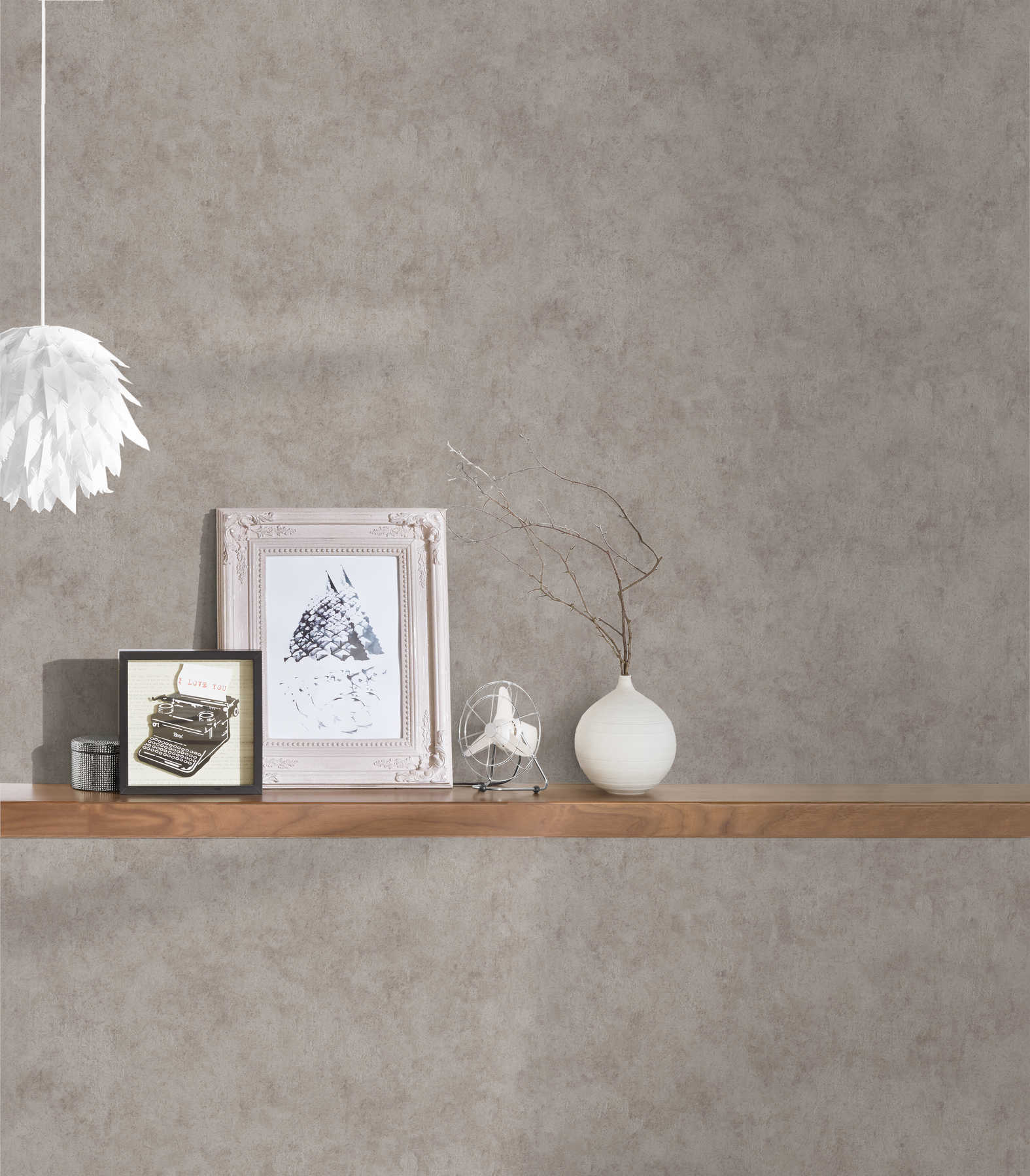             Silk matte wallpaper mottled grey in vintage style
        