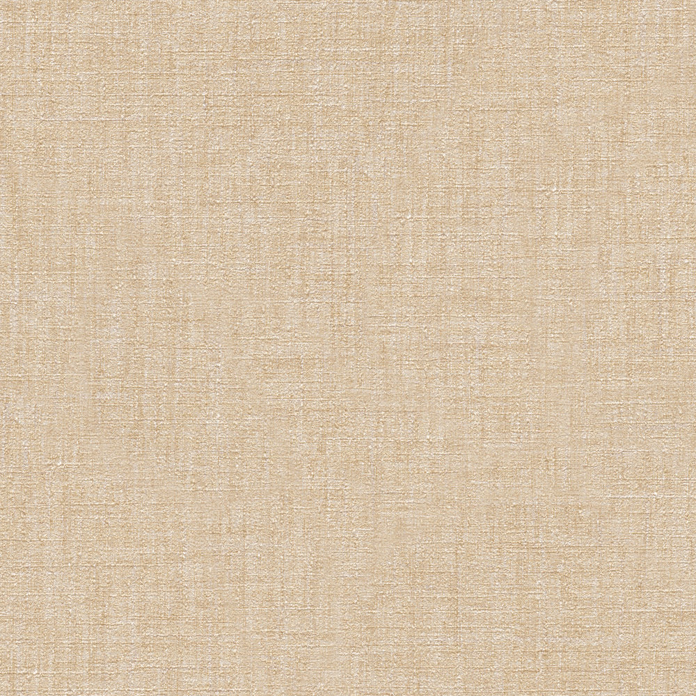             Plain wallpaper VERSACE in linen look with shimmer - beige
        