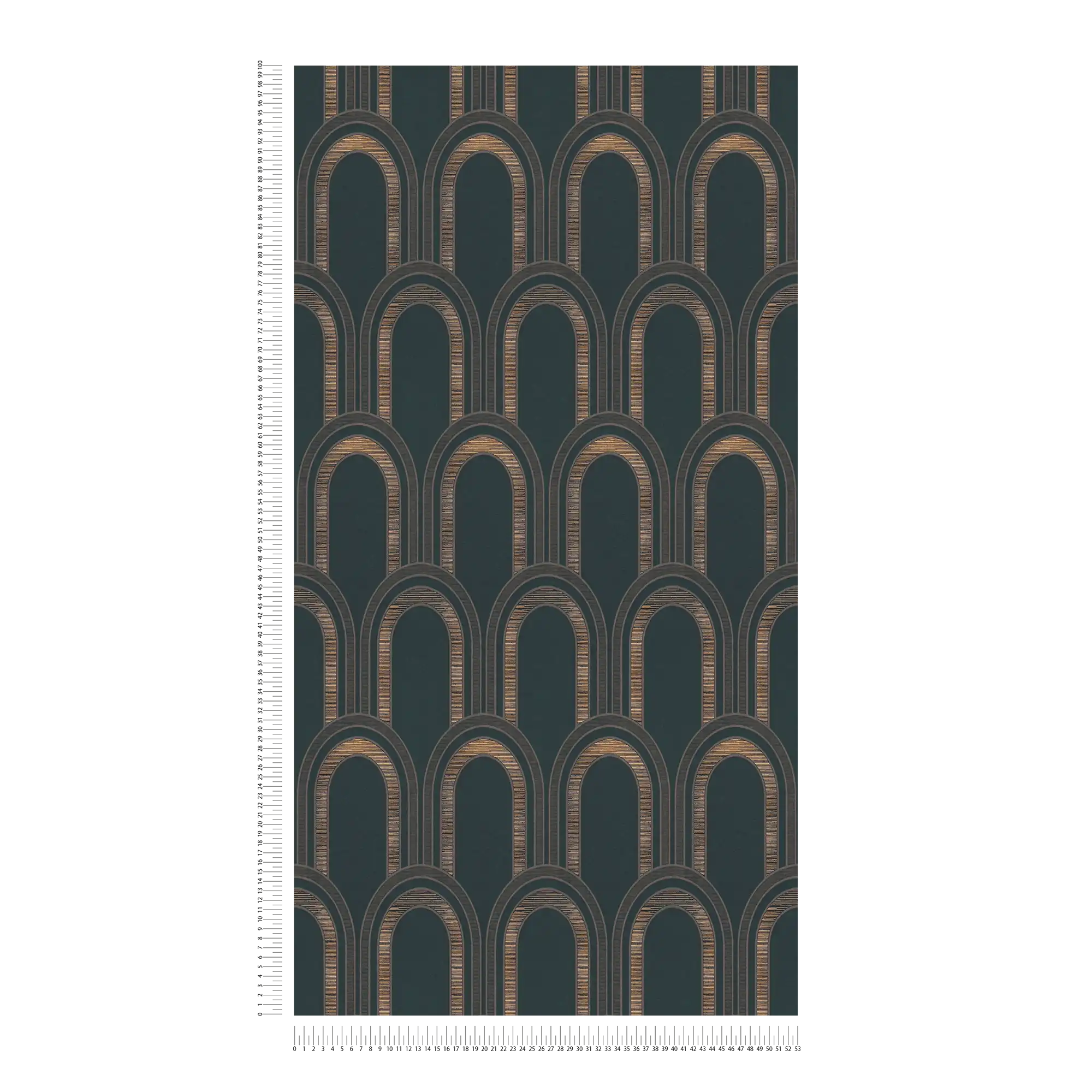             Non-woven wallpaper in bow look - black, beige, gold
        