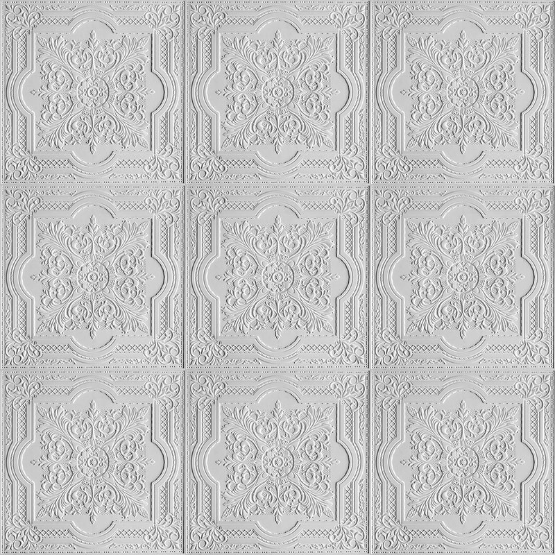         Photo wallpaper ceiling with print pattern - white
    