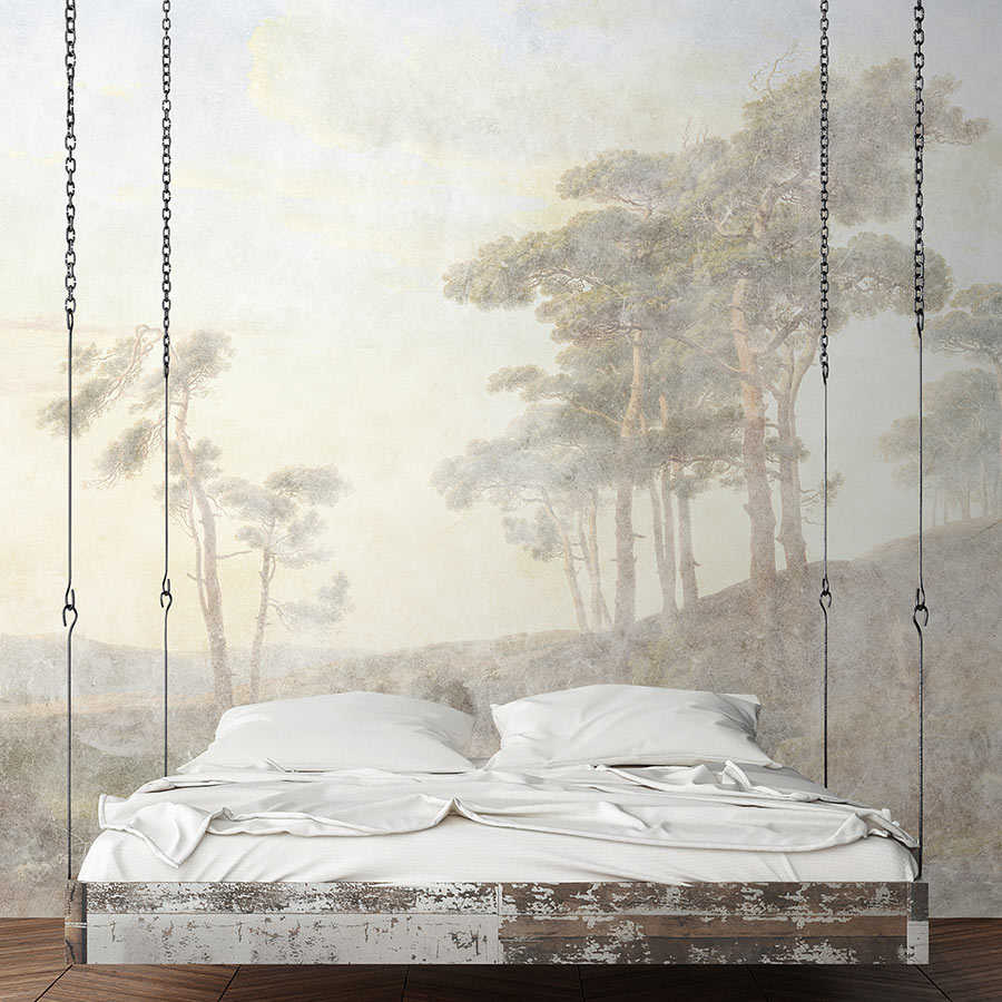         Romantic Grove 1 - painting photo wallpaper faded used look
    
